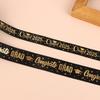 10Yard/Lot 2025 Graduation Satin Ribbon Bronzing Congrats On Congratulations Congrats Grad Decorative Ribbon Gift Wrapping
