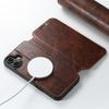 SUTENI J06 For iPhone 16 Plus Case Compatible with MagSafe Textured PU Leather Flip Phone Cover