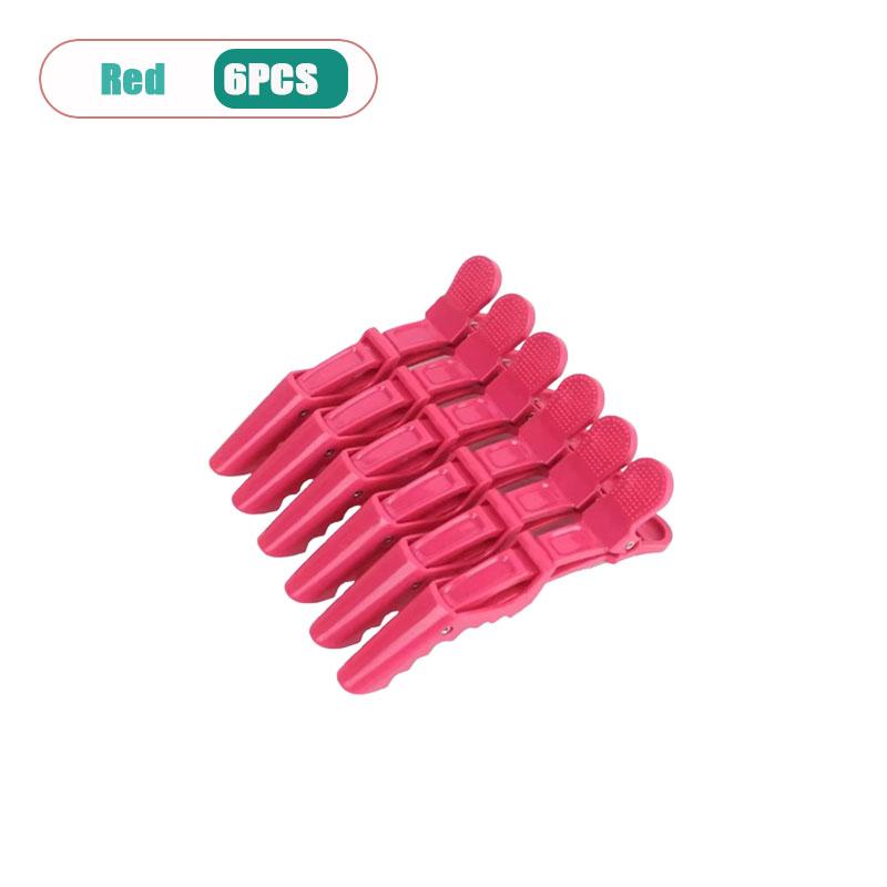 6-12PCS New Salon Tools Hairdressing Smooth Crocodile Clip Hair Clip Hair Perm Hair Dye Plastic Duckbill Clip Hair Dye Clip