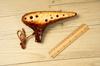 TNG Ocarina [AltoCAC  12-Hole  Emerald  Kiln-Change Glaze] High-Quality Ocarina for Tube Play (Includes Strap) Glazed Finish with Ocean Wave Pattern