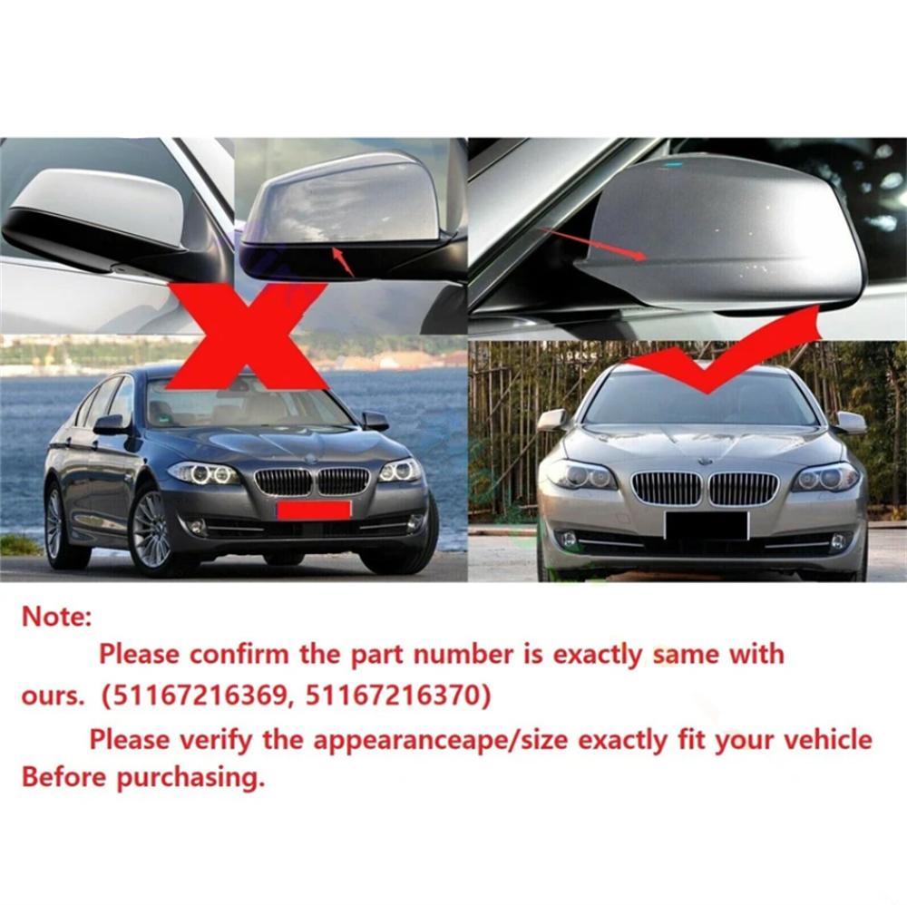 

Carbon Fiber Look Rearview Mirror Cap Mirror Cover for BMW 5 Series F10 F11 F18 Pre-LCI 2010-2013