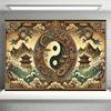 2D Traditional Yin Yang Dragon Backdrop for Studio Photoshoot