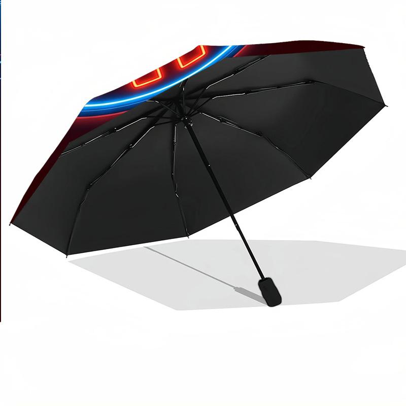 Kenworth Print 8?Ribs Automatic Umbrella Wind Resistant Lightweight Folding Umbrella For Outdoor Travel