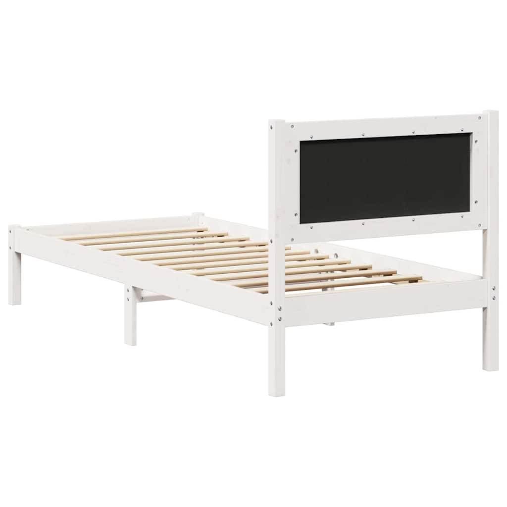 Bed Frame Light Grey 80 x 200 cm Solid Pine Wood