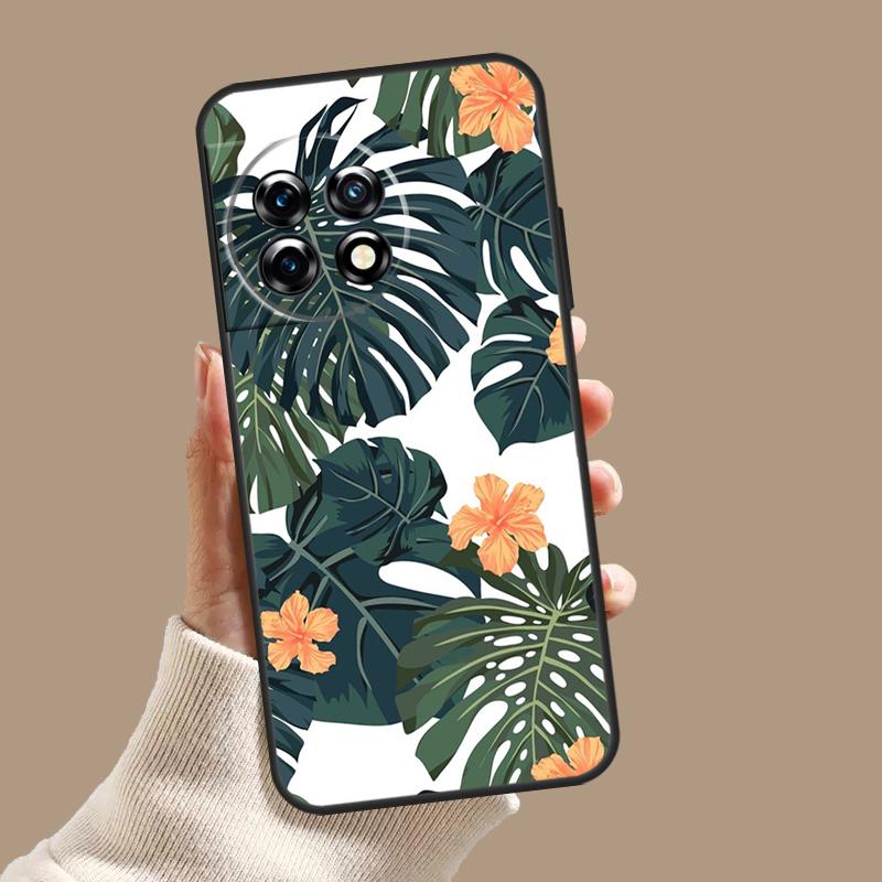 Tropical Paradise Hawaiian Flower Case For OnePlus 10T 8T 9R 10R 12R OnePlus 12 11 9 10 Pro Nord 2 CE 3 Lite N10 N20 N30 Cover