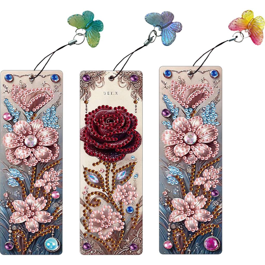 3Pcs Special Shape Cactus Diamond Painting Bookmark DIY Bookmarks Diamond Painting Kits Diamond Painting Bookmark Making Kit