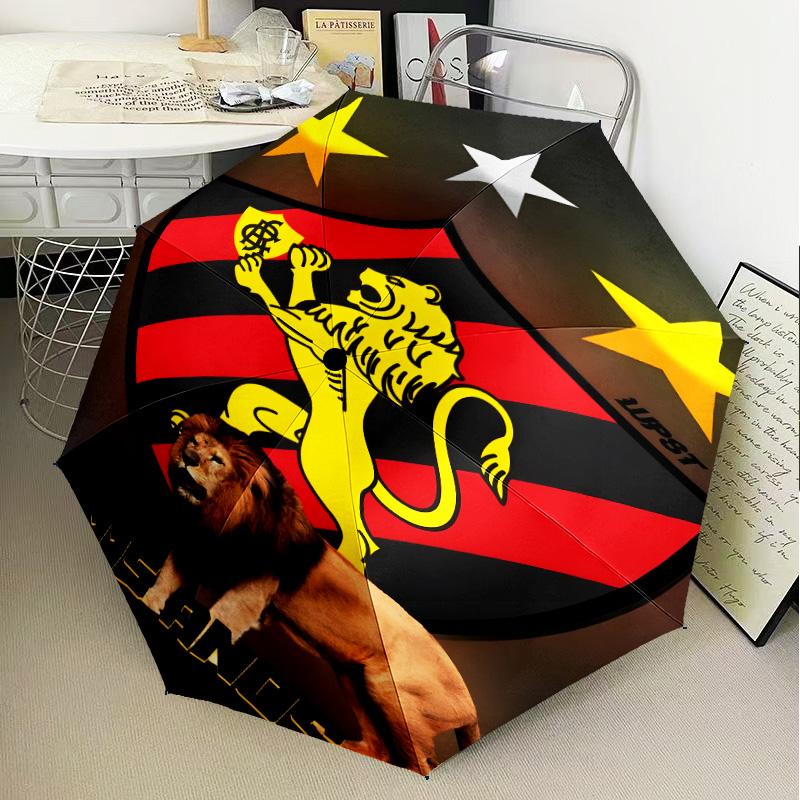 1PC Sport Club Football Crest Printed Umbrella Folding umbrella, automatic umbrella 8-Frame for Travel, camping Fan gifts Christmas Gifts