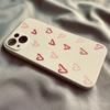 Full Screen Love Heart Pattern Transparent Shockproof Soft Silicone Phone Case For Apple Iphone