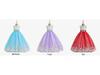 Girls' Lace Beaded Princess Evening Gown with Train