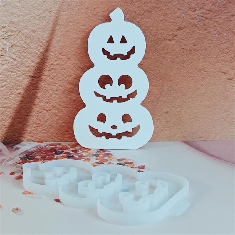 Silicone Molds Plasters Molds Halloween Pumpkin Light Casting Molds Ornament Molds Handmade Epoxy Resin Molds