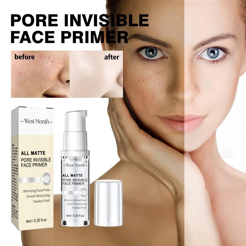 West Month Pore Invisible Primer Cream Hydrating Brightening Natural Finish For Flawless Makeup Application