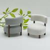 1:12 Dollhouse Mini Velvet Sofa Chair Replica - Disassemblable & Realistic Backrest Chair for Miniature Settings