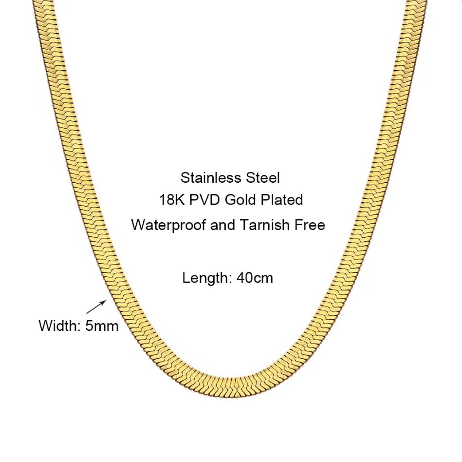 Non Tarnish Waterproof Jewelry 18K Gold Plated Stainless Steel Rope Chain Choker Necklace Two Tone Horseshoe Necklace YF3383