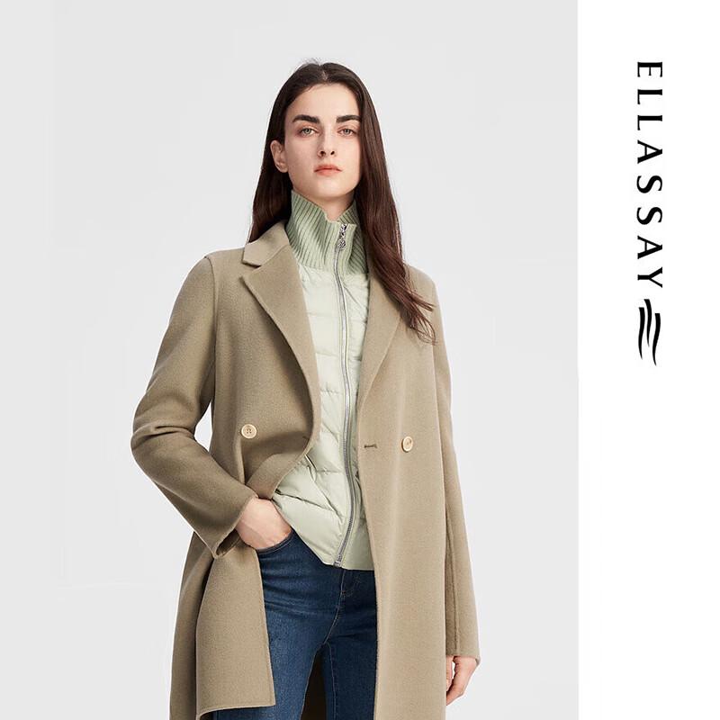 ELLASSAY Women's Pure Wool Double-faced Coat