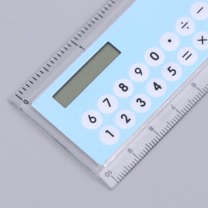 10Cm Ruler Calculator Solar Card Mini Calculation Student Arithmetic Multifunctional Calculator Computer Digital Caliper