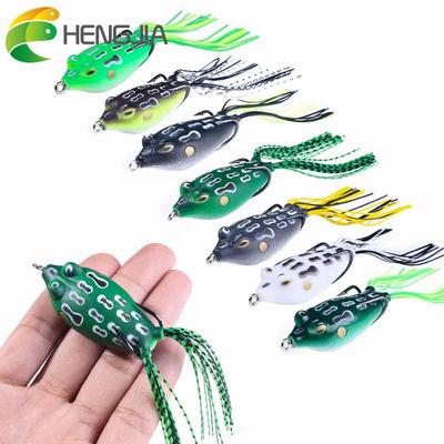 1 Stücke 5,5 cm 11g Frosch Köder Weichen Schlauch Köder Kunststoff Angeln Köder mit Angelhaken Topwater Ray Frosch Künstliche 3D Augen