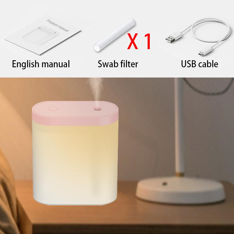 Umidificator de aer de 280 ml Difuzor de aromă USB portabil cu lumină de noapte Ceață rece pentru dormitor acasă purificator de plante de mașină humificador