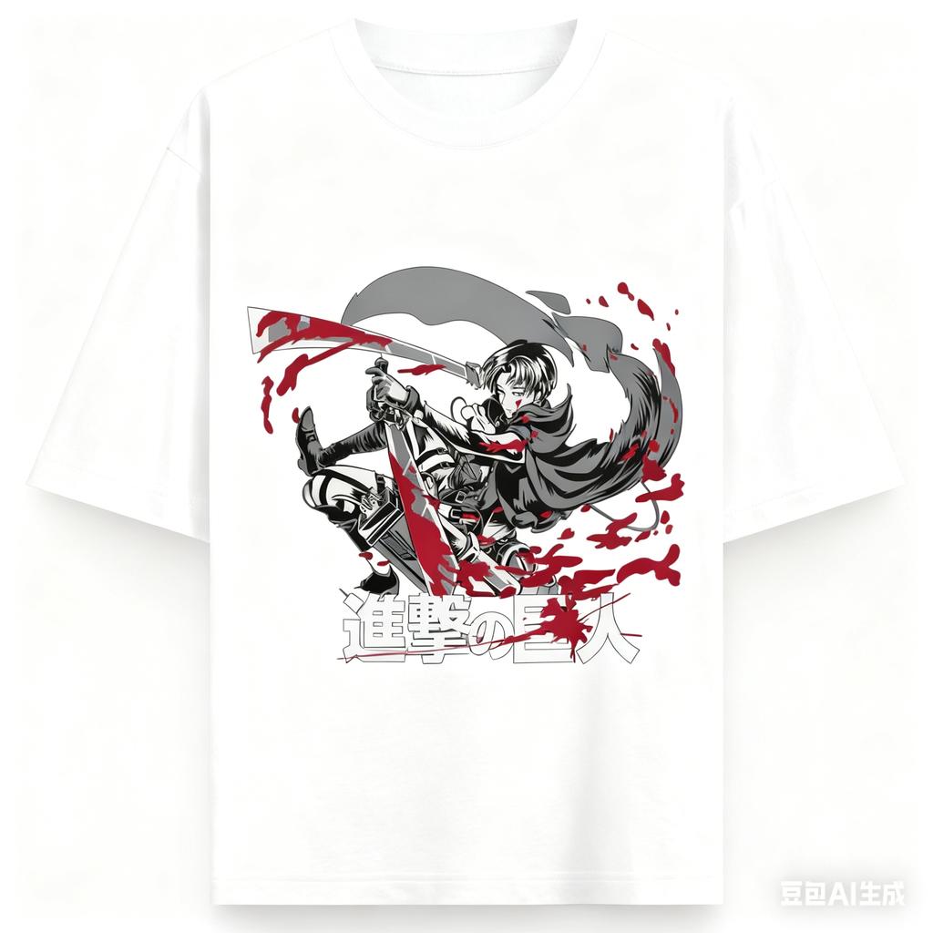 Attack on Titan Anime Printing Oversized Cotton Tshirt Men and Women Harajuku Casual Summer Absorb Sweat Tees Streetwear