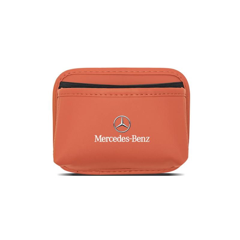 VFO1 Multi-functional Car Storage Box For Benz AMG A/B/C/E/S Class W203 W220 W211 Holder Leather Auto Door Side Case Backseat Bag