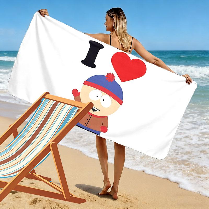 Stan South Park Print Beach Towel, Large Soft Quick Dry Towel for Beach Camping Swimming