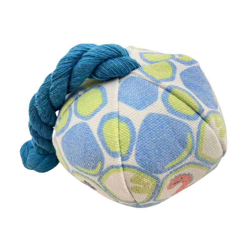 

Durable Canvas Rope Ball Dog Toy, Interactive Chew-Proof Rope Ball Pet Toy, Bite-Resistant Dog Toy for Dogs Puppy Teeth Cleaning Play Gift белый