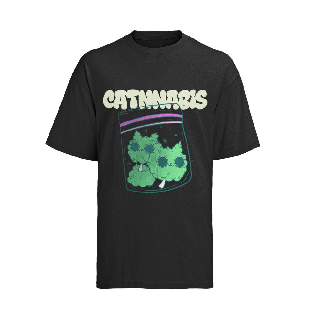 

Bio Herren T-Shirt 420 Weed funny Marihuanablatt kiffen gras catnnabis cat XL
