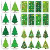 72pcs DIY Christmas Tree Decoration Set Homemade 2D Christmas-theme Ornament Craft With Stickers For Kids Adults Tree Holiday