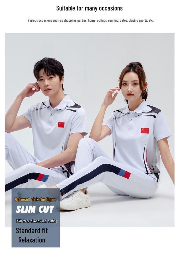 Unisex Summer Badminton Tops: Quick-Dry, Sweat-Wicking, Short-Sleeve Sportswear for Couples & Coaches