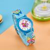 Kids' Pink Cartoon Quartz Watch with Screw-Down Crown and Pin Buckle