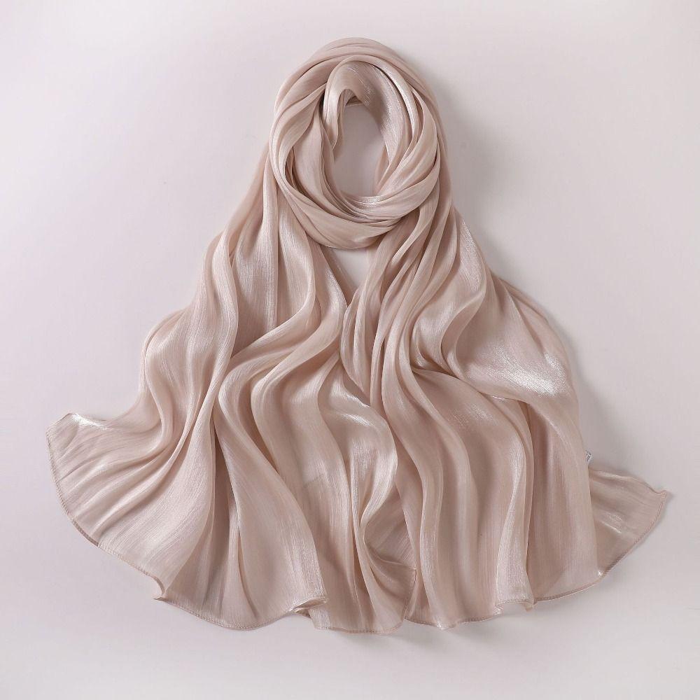 Shining Sunscreen shawl Chiffon Chiffon Hijab Veil Fashion Sunscreen Headscarf Outdoor