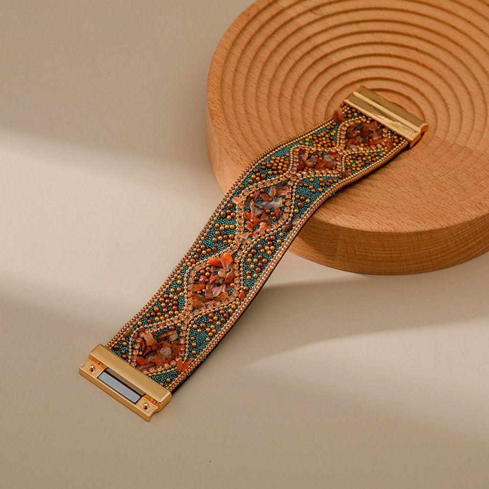 Ethnischer Stil Strass Damenarmband Böhmisch Handgefertigt Damenarmreif Sommerurlaub