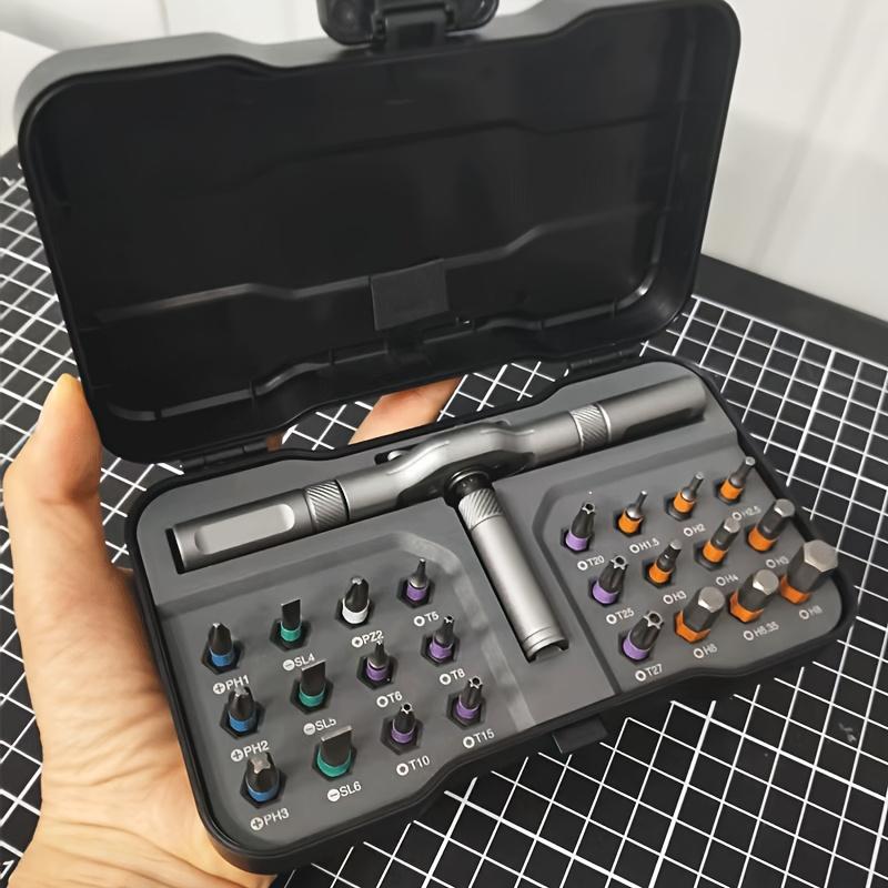 

24 In 1 Multi-purpose Ratchet Wrench Screwdriver S2 Magnetic Bits Tools Set RS1 DIY Household Repair Tool Hand Tools Work чёрный