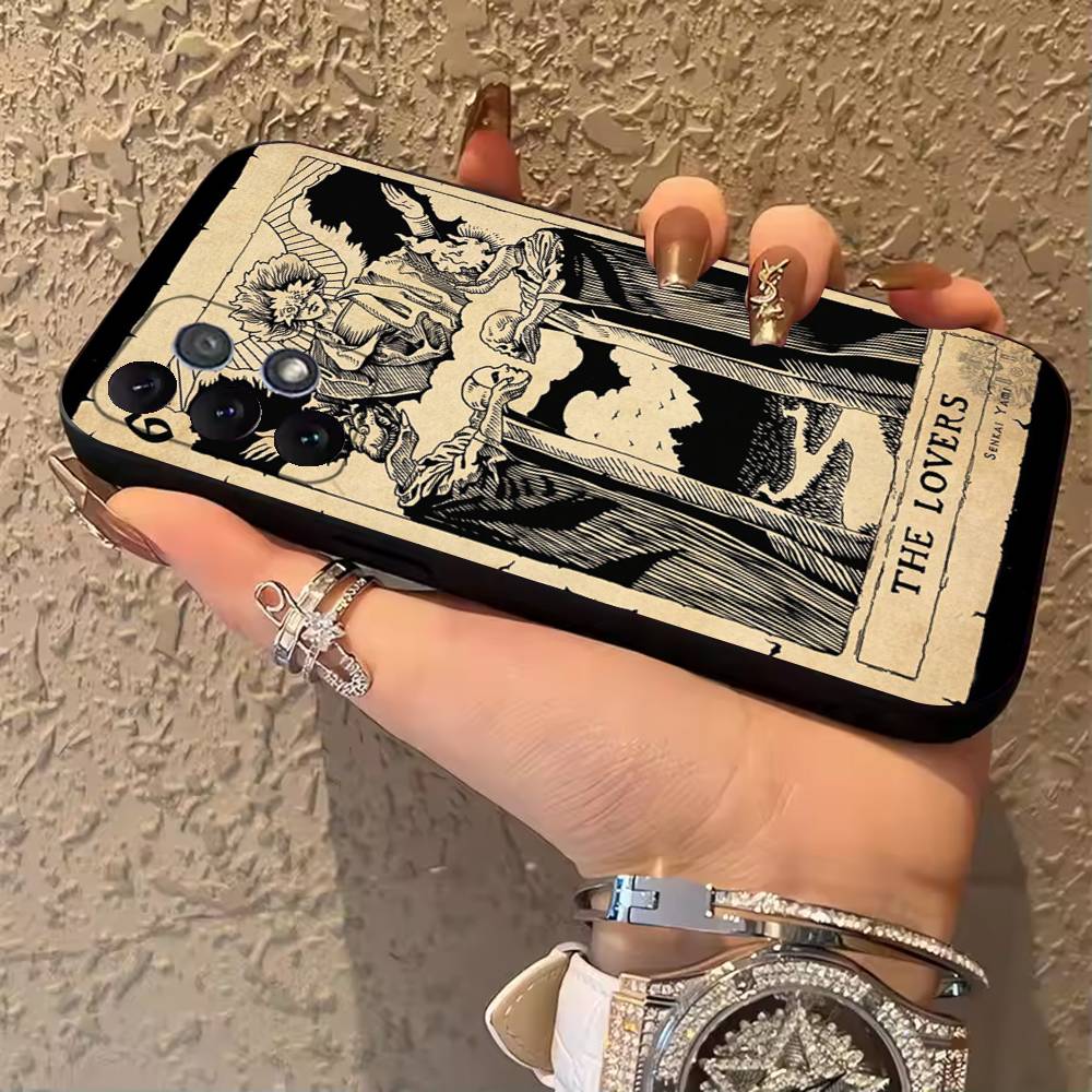 Tarot Phone Case For Samsung Galaxy A13,A21s,A22,A31,A32,A52,A53,A71,A80, Soft Black Cover