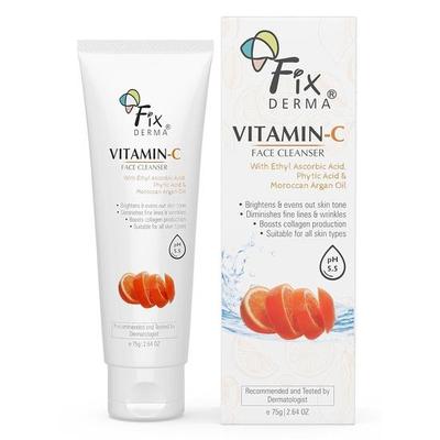 Fixderma Čisticí pleťový přípravek s vitamínem C s kyselinou askorbovou | dámský mycí přípravek na obličej | Pleťové mytí a čisticí přípravek na obličej | Mycí přípravek na obličej pro ženy a muže - 75g