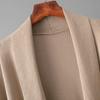 Women's Trendy Casual Wool Three-Piece Suit: Knitted Cardigan, Suspenders, and Wide-Leg Pants.