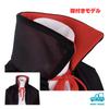 MORYTRADE Dracula Gothic Cape, 120cm, Black and Red, with Collar, for Halloween and Party Costumes