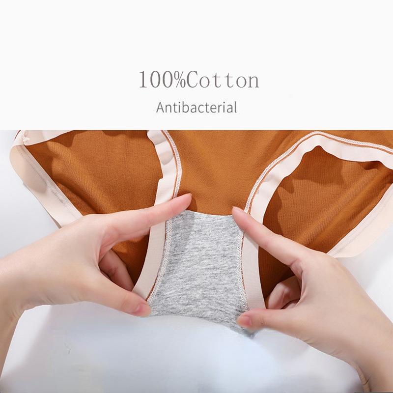 L-XXL 5Pcs Underwear for Women High Waist Cotton Panties Modal Breathable Seamless High Elastic Briefs