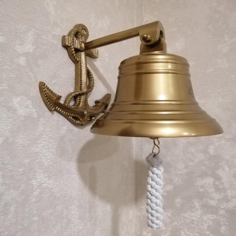 

Дверной звонок Rose London 1912 года, тяжелый звук, 15,24 см, судовой звонок для помещений с настенным креплением как