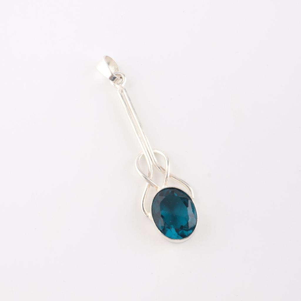 Apatit Ädelsten 925 Sterling Silver Smycken Handgjord Hänge 1,79" För Gåva PP-60-11