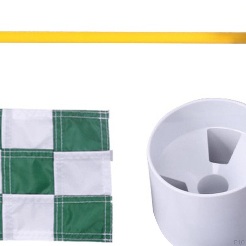Golf Putting Green Flag and Hole Cup Set Gifts Flagpoles for Home Driving