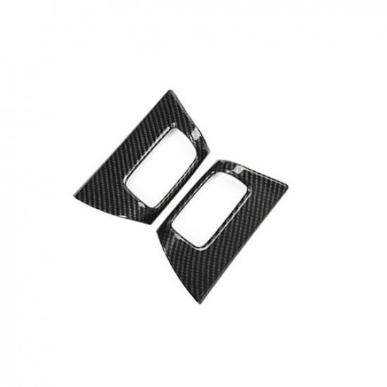 ABS Carbon Fiber L&R AC Air Outlet Vent Cover Trim For Porsche Cayenne 2018-2023