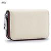 Stylish RFID Accordion Leather Card Holder with Zipper