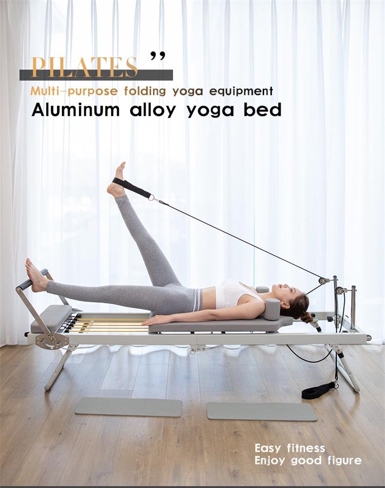 Velké skládací Pilates Reformer vybavení Core Yoga postel Domácí fitness hubnutí Ocel ABS oceli materiál Pilates stroj