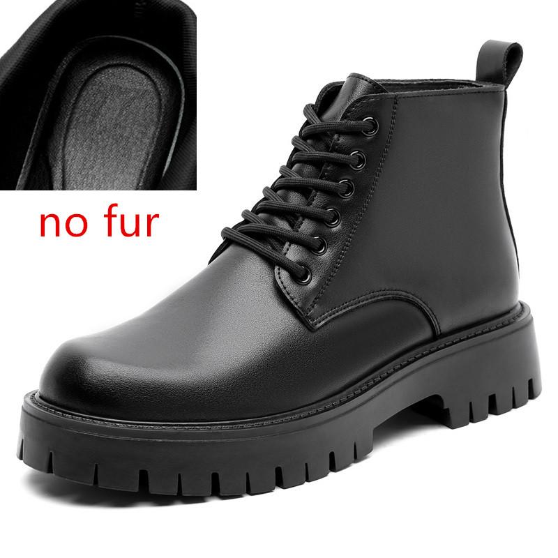 

Ботинки мужские кожаные туфли на шнуровке модные мотоциклетные ботильоны мужские плюшевые теплые зимние ботинки мужские туфли на шнуровке Botas Hombre 38