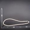 Used V342 Genuine Pearl 6.7mm Pearl SILVER Engraved Necklace Design Silver June Birthstone