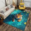 Tiger Swimming In Clear Water Carpet Yoga Living Room Room Decor Children's Crawling Mat Doormat Area Rug Games Mat