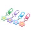 Kawaii Cartoon Colorful Flower Resin Flower Charm Accessories Keychain Backpack Hanging Decoration Bag Charms