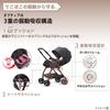 Aprica Optia Cushion Grace A-Type Stroller, for ages 1 month to 36 months, Multifunctional, Dual-Facing, Automatic 4-Wheel Stroller (Onyx Black),