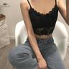 Sexy Riemchen-Bralette-BH, Camisole-Top, ärmellos, gehäkeltes Neckholder-Spitzen-Tanktop