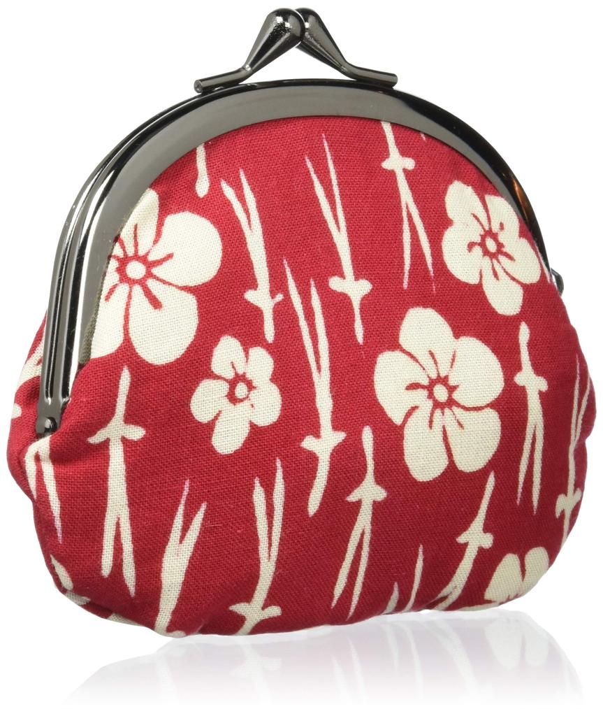 Maruzen Japanese Pattern Bleached Screw Plum Blossom 0 Wallet/Coin Case, 3.3-inch Clasp, Design,